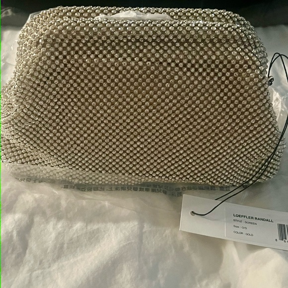 Loeffler Randall Gold Clutch - Picture 1 of 6
